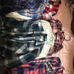 Gently used small/medium flannels and sweatshirts